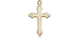 [5415KT] 14kt Gold Cross Medal