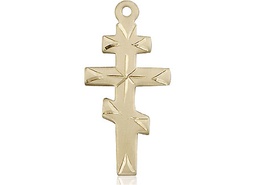 [5416KT] 14kt Gold Greek Orthodox Cross Medal