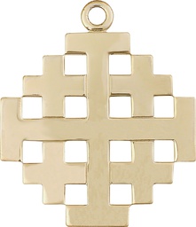 [5545KT] 14kt Gold Jerusalem Cross Medal