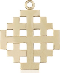 [5545KT] 14kt Gold Jerusalem Cross Medal