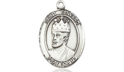 [8026SS] Sterling Silver Saint Edward the Confessor Medal