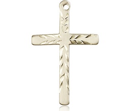 [5677KT] 14kt Gold Cross Medal