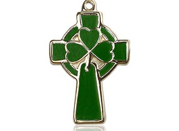 [5693KT] 14kt Gold Celtic Cross Medal