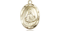 [0612OGF] 14kt Gold Filled Saint Frances Cabrini Medal