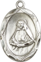 [0612OSS] Sterling Silver Saint Frances Cabrini Medal