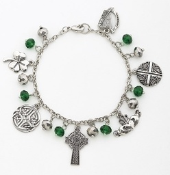[RO-10502] 8&quot;L Irish Charm Chain Bracelet