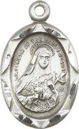 [0612TSS] Sterling Silver Saint Theresa Medal