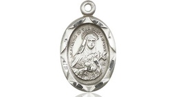 [0612TSS] Sterling Silver Saint Theresa Medal