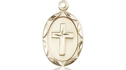 [0612YGF] 14kt Gold Filled Cross Medal