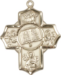 [5717KT] 14kt Gold Apostle 5-Way Medal