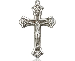 [0622SS] Sterling Silver Crucifix Medal