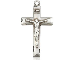 [0624SS] Sterling Silver Crucifix Medal