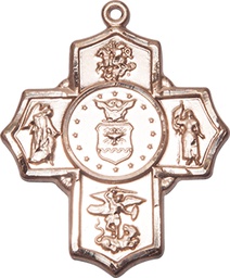 [5790KT1] 14kt Gold 5-Way Air Force Medal