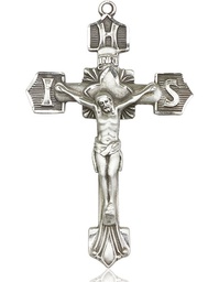 [0637SS] Sterling Silver Crucifix Medal