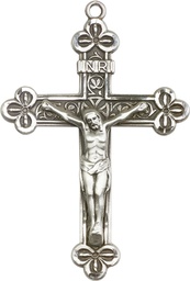 [0639SSY] Sterling Silver Crucifix Medal - With Box