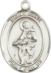 [8029SS] Sterling Silver Saint Jane of Valois Medal