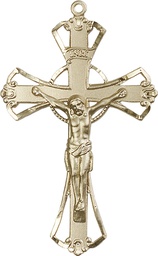 [0643GF] 14kt Gold Filled Crucifix Medal