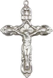 [0646SS] Sterling Silver Crucifix Medal
