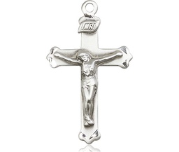 [0651SSY] Sterling Silver Crucifix Medal - With Box