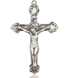 [0656SSY] Sterling Silver Crucifix Medal - With Box