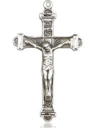 [0658SS] Sterling Silver Crucifix Medal