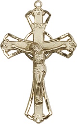 [0659GFY] 14kt Gold Filled Crucifix Medal