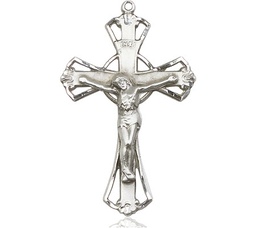 [0659SSY] Sterling Silver Crucifix Medal - With Box