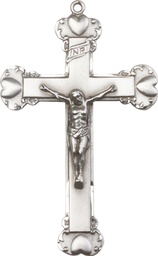 [0660SS] Sterling Silver Crucifix Medal