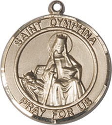 [8032RDGF] 14kt Gold Filled Saint Dymphna Medal