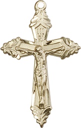 [0665GFY] 14kt Gold Filled Cross Medal