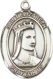 [8033SSY] Sterling Silver Saint Elizabeth of Hungary Medal - With Box