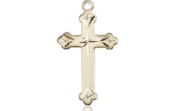 [0667KT] 14kt Gold Cross Medal