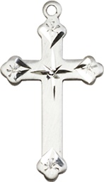 [0667SSY] Sterling Silver Cross Medal - With Box