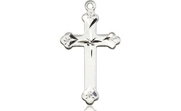 [0667SSY] Sterling Silver Cross Medal - With Box