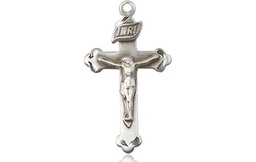 [0669SS] Sterling Silver Crucifix Medal