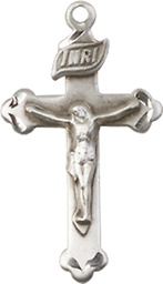 [0669SS] Sterling Silver Crucifix Medal