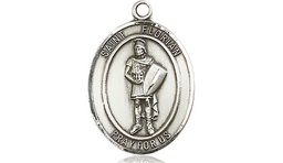 [8034SSY] Sterling Silver Saint Florian Medal - With Box