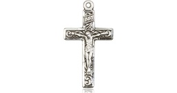 [0672SS] Sterling Silver Crucifix Medal