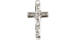 [0672YSS] Sterling Silver Cross Medal