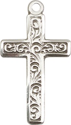 [0673YSS] Sterling Silver Cross Medal