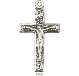 [0674SS] Sterling Silver Crucifix Medal
