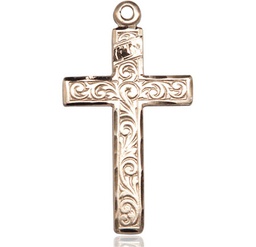 [0674YGF] 14kt Gold Filled Cross Medal