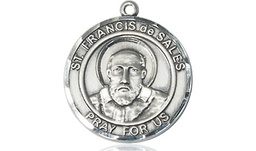 [8035RDSS] Sterling Silver Saint Francis de Sales Medal