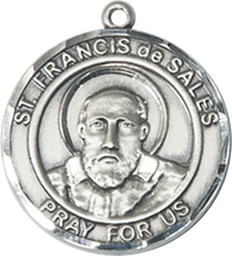 [8035RDSS] Sterling Silver Saint Francis de Sales Medal