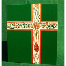 [6586] Ceremonial Binder Green With Copper Foil