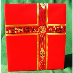 [6631] Ceremonial Binder Red With Gold Foil