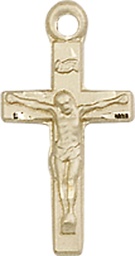 [5417KT] 14kt Gold Crucifix Medal