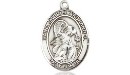 [8039SSY] Sterling Silver Saint Gabriel the Archangel Medal - With Box