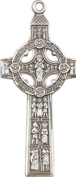 [0255SS] Sterling Silver Scriptures Cross Medal