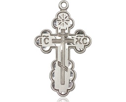 [0257SS] Sterling Silver Saint Olga Cross Medal